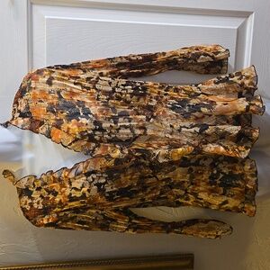 Notations Ruffled Sheer Top